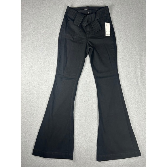 BDG Pants - BDG Flare Pants High Rise Belted Sz 28 Black Jeans Urban Outfitters NEW W/ TAG!